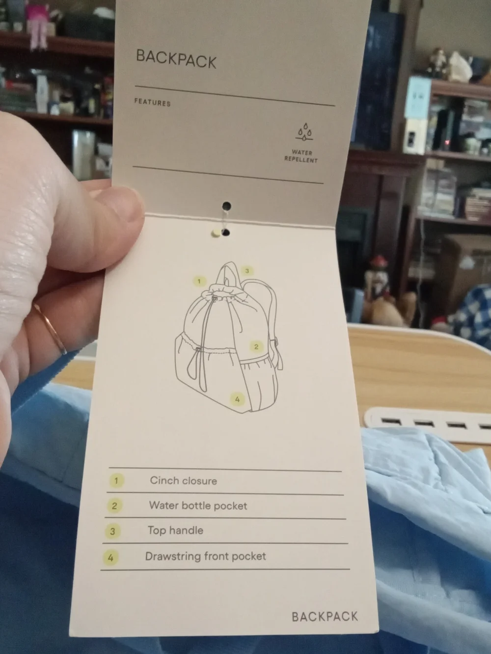 Light Blue All In Motion Cinched Backpack
